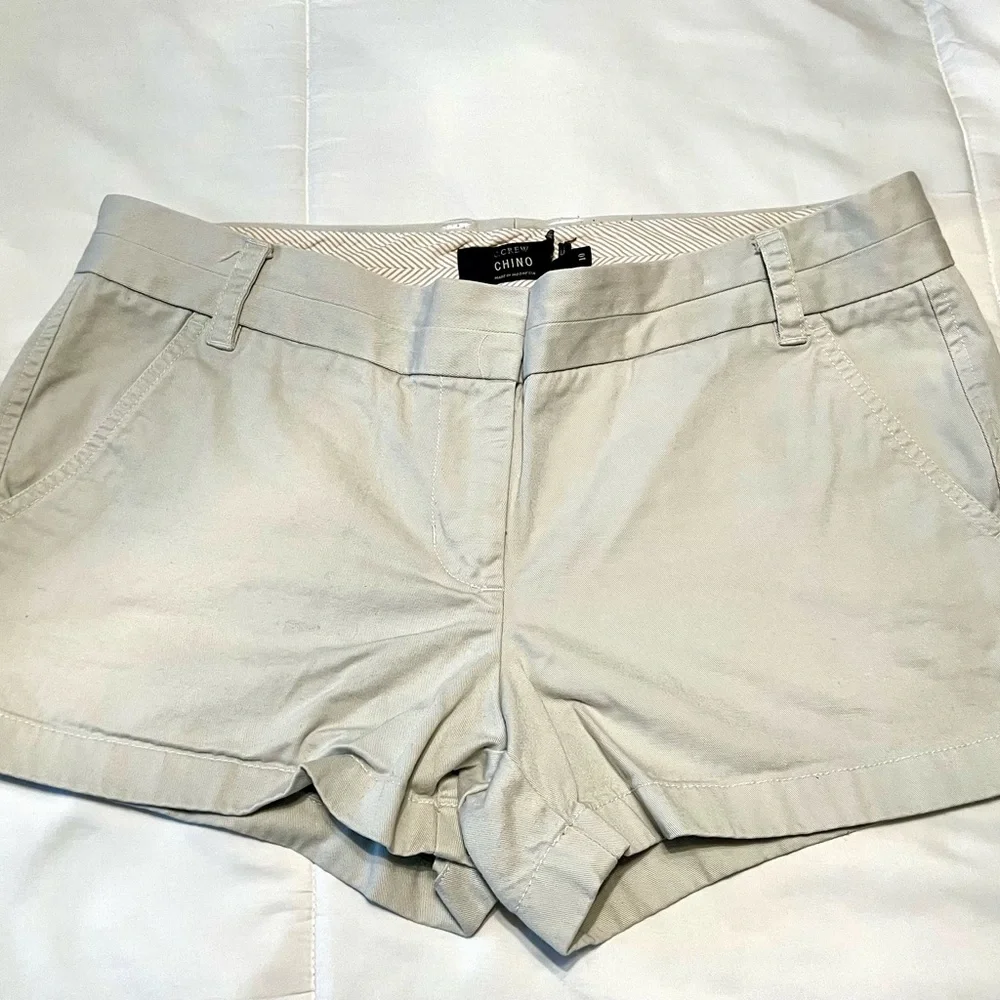 J. Crew Women's Cream Chino Shorts